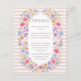 Aquarell-Garten-Blumen-Rahmen-Hochzeits-Einladung RSVP Karte