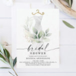 Aquarell Gärten Gold Bridal Dusche Einladung<br><div class="desc">Dieses elegante Design besticht durch einen weichen Aquarellbouquet aus Eukalyptus, Grünpflanzen und Goldverzierungen, die ein gemaltes Kleid umhüllen. Klicken Sie auf die Schaltfläche Personalisieren und "Klicken Sie, um weitere Anpassungen vorzunehmen", um die Farbe der Schriftsetzung zu bearbeiten. Sehen Sie sich die gesamte Kollektion für weitere passende Artikel an! Weitere Elemente...</div>