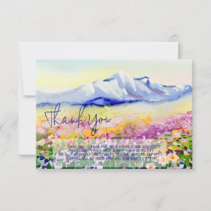 Aquarell-Gebirgswildblumen individuell anpassbar Karte