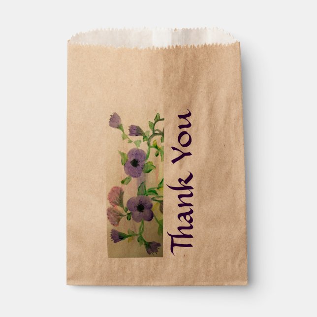 Aquarell Gefallen Vielen Dank Geschenktütchen (Vorderseite)