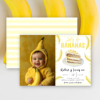 Aquarell gehen wir Bananen zur Geburtstagspartei