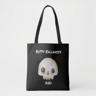Aquarell-Geister-Skelett Frohes Halloween Mama