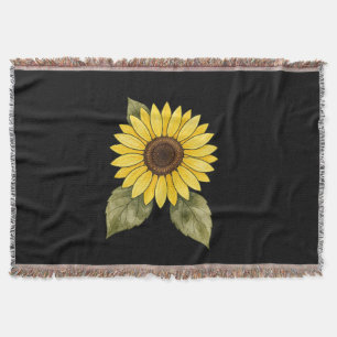Aquarell-Gelb-Sonnenblumen-Decke Decke