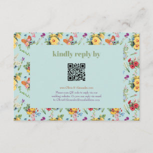 Aquarell-Gelbe Blumen & Florales Musterdesign Begleitkarte