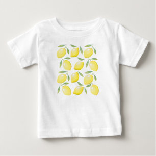 Aquarell-Gelbe Zitronen Baby T-shirt