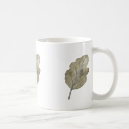 Aquarell gemalte Eichen-Blatt-Kunst Kaffeetasse