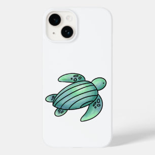 Aquarell gemalte Meeresschildkröte Cartoon blau gr Case-Mate iPhone 14 Hülle