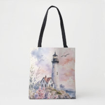 Aquarell gemalter Leuchtturm