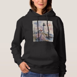 Aquarell-gemalter Leuchtturm Hoodie