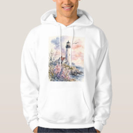 Aquarell gemalter Leuchtturm Hoodie