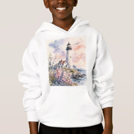 Aquarell-gemalter Leuchtturm Hoodie