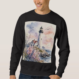Aquarell-gemalter Leuchtturm Sweatshirt