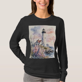 Aquarell gemalter Leuchtturm T-Shirt