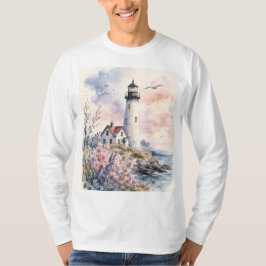 Aquarell-gemalter Leuchtturm T-Shirt