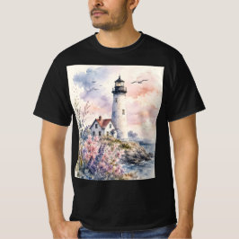 Aquarell gemalter Leuchtturm T-Shirt