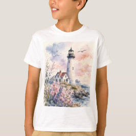 Aquarell-gemalter Leuchtturm T-Shirt