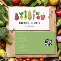 Aquarell-Gemüse-Bio-Bauernmarkt QR-Code