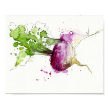 Aquarell Gemüsegarte Küche Kunst, Panzerblätterung