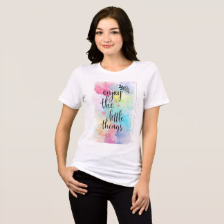 Aquarell „Genieße die kleinen Dinge“ Motivierend  Tri-Blend Shirt
