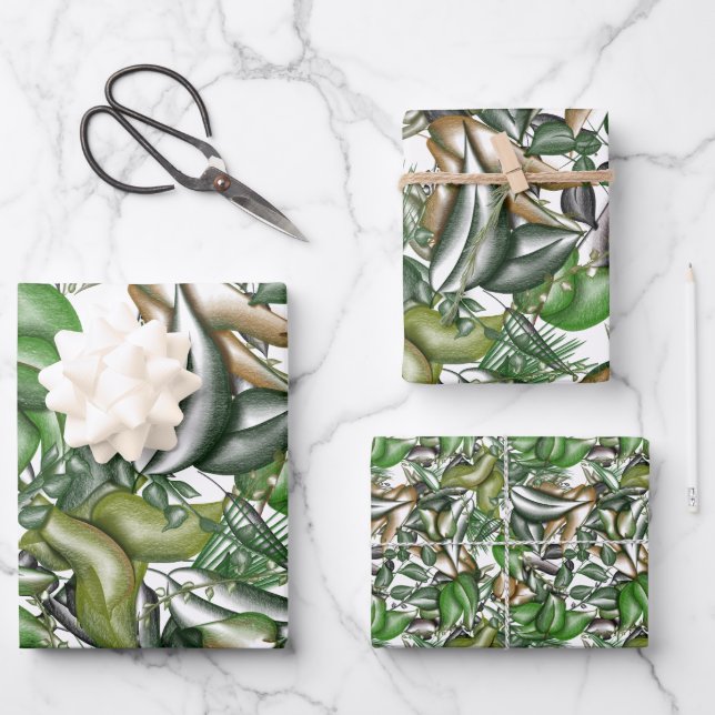 Aquarell Geschenkpapier Set (Vorderseite)