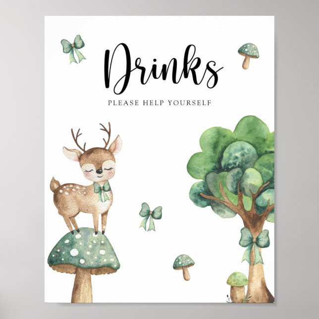 Aquarell - Getränke helfen Ihnen, sich selbst ein  Poster (Vorne)