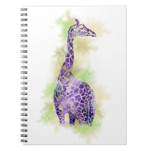 Aquarell-Giraffe 1 Notizblock