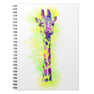 Aquarell-Giraffe 2 Notizblock