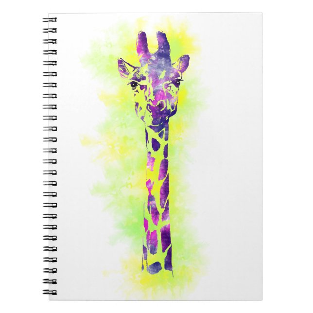 Aquarell-Giraffe 2 Notizblock (Vorderseite)