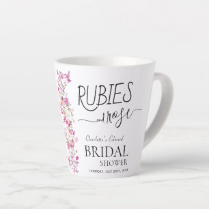 Aquarell Girly Schrift Ruby Rose Brautparty Milchtasse