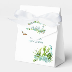 Aquarell-Glas-Terrarium-Sukkulenten-Baby-Party Geschenkschachtel