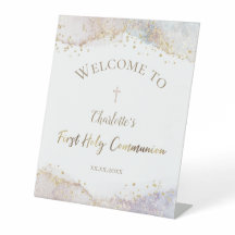 Aquarell Glitzer Erste Kommune Begrüßungszeichen