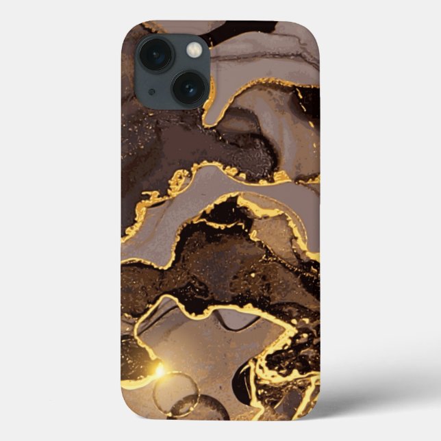 Aquarell Glitzer Gold iPhone / iPad Gehäuse Case-Mate iPhone Hülle (Rückseite)