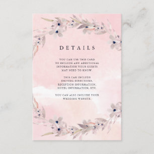 Aquarell-Glück   errötet rosa Begleitkarte