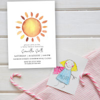 Aquarell Glücklich Gelbe Sonnenschein-Baby-Party