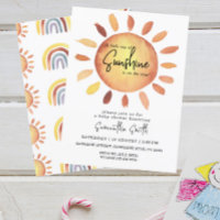Aquarell Glücklich Gelbe Sonnenschein-Baby-Party