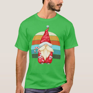 Aquarell Gnome Weihnachtsbaum Lichter Weihnachten T-Shirt