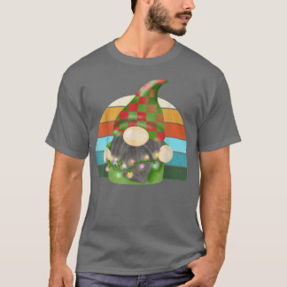 Aquarell Gnome Weihnachtsbaum Lichter Weihnachten T-Shirt