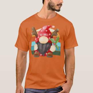Aquarell Gnome Weihnachtsbaum Lichter Weihnachten T-Shirt