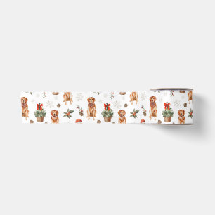 Aquarell Golden Retriever Weihnachten Hunde Satinband