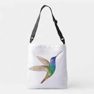 Aquarell Goldschwanz-Saphirkolibri Tragetaschen Mit Langen Trägern
