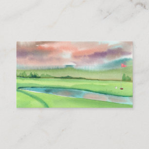 Aquarell-Golf Visitenkarte
