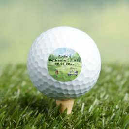 Aquarell-Golfplatz-Ruhestandsfeier Golf Golfball