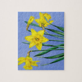Aquarell-Gouachekunst Narzissen des Frühlinges Puzzle