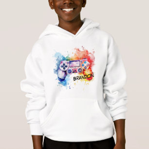 Aquarell-Grafik-Gamecontroller Personalisiert Hoodie