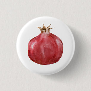Aquarell Granatapfel Button