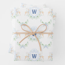 Aquarell-Grandmillennial-Rentier-Monogrammwappen