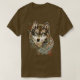 Aquarell Grauer Wolf Wildlife Tierwelt Kunst, Dich T-Shirt (Design vorne)