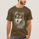 Aquarell Grauer Wolf Wildlife Tierwelt Kunst, Dich T-Shirt (Vorderseite)