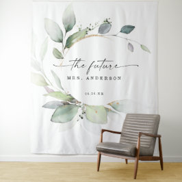 Aquarell Greenery Bridal Foto Prop Hintergrund Wandteppich