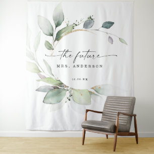 Aquarell Greenery Bridal Foto Prop Hintergrund Wandteppich